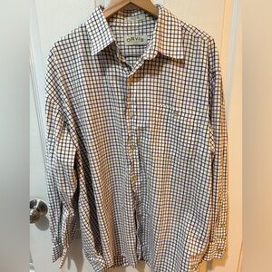 Orvis Purple and Green Casual Button Down Shirt Excellent Cond!